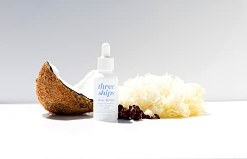 Skincare serum with coconut and seaweed